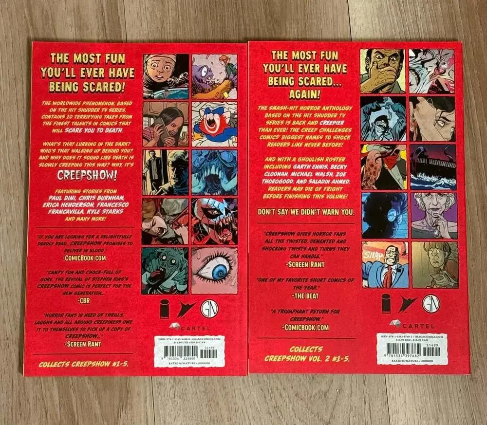 Creepshow: Tales of Suspense and Horror Vol. 1 & Vol. 2 Trade Paperback Bundle